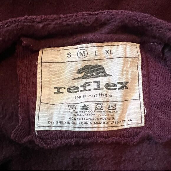 3 for $30! Reflex maroon fleece hoodie. Size medium - Picture 2 of 12